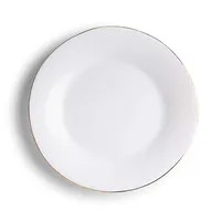 KSP Opal 'Banded' Glass Side Plate (White/Gold)