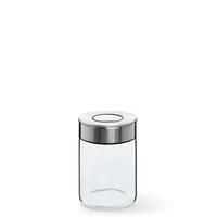 KSP Push Lock 700ml 'Round' Glass and Steel Canister