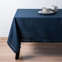 Harman Hemstitch Polyester Tablecloth 60"x90" (Navy)