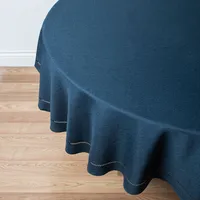 Harman Hemstitch Polyester Tablecloth 70" Round (Navy)