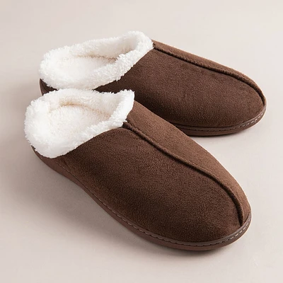 Every Sunday Ultra Soft 'Clog Style' Mem Foam Slippers Men (Brown)