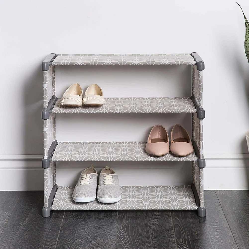 KSP Axis Fabric Shoe Rack 4 Level (Taupe)