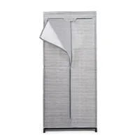 KSP Softstor 'Linen Look' Fabric Wardrobe (Grey)