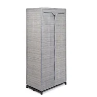 KSP Softstor 'Linen Look' Fabric Wardrobe (Grey)