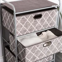 KSP Rollstor -Drawer Fabric Storage Cart (Grey) x x cm