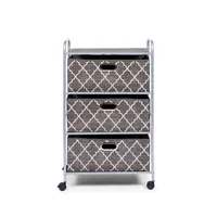 KSP Rollstor -Drawer Fabric Storage Cart (Grey) x x cm
