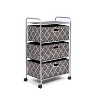 KSP Rollstor -Drawer Fabric Storage Cart (Grey) x x cm