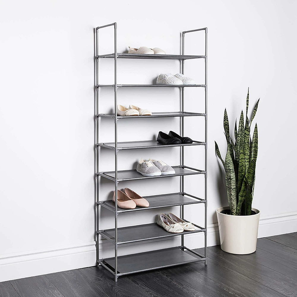 KSP Plateau Fabric Shoe Rack 8-Level (Grey)