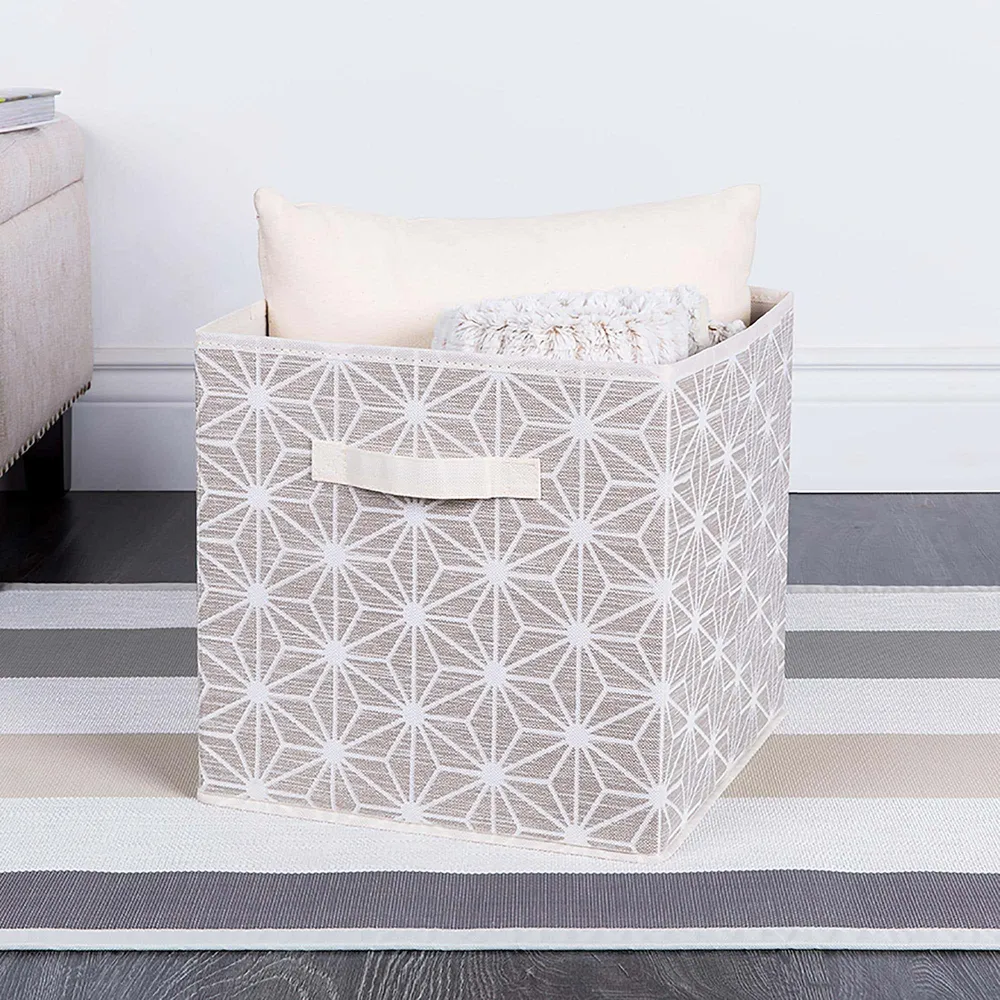 KSP Axis Fabric Storage Cube (Taupe) 31 cm sq.