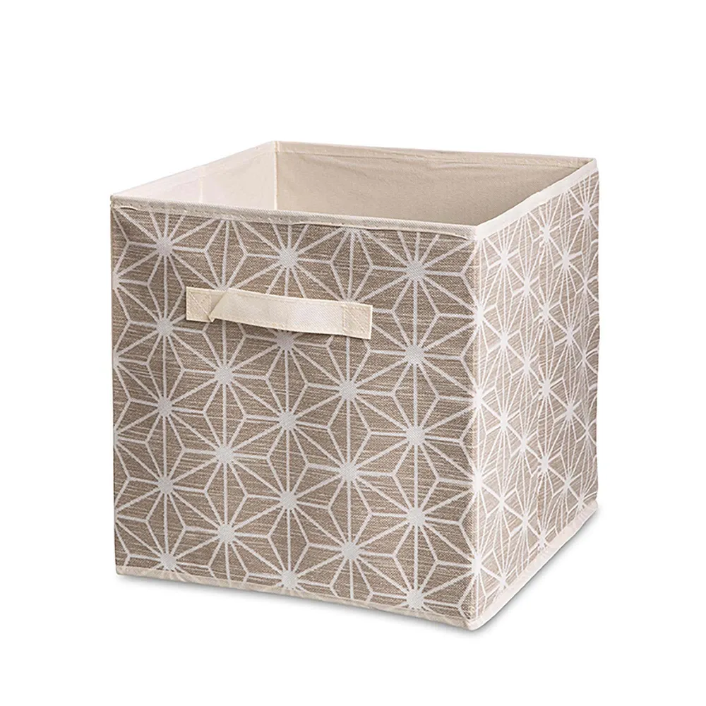 KSP Axis Fabric Storage Cube (Taupe) 31 cm sq.