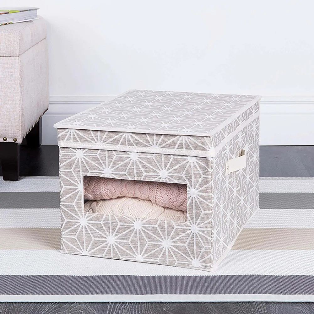 KSP Axis Storage Box with Window (Taupe) 30 x 39.5 x 25 cm