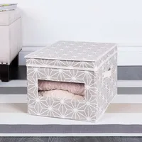 KSP Axis Storage Box with Window (Taupe) 30 x 39.5 x 25 cm