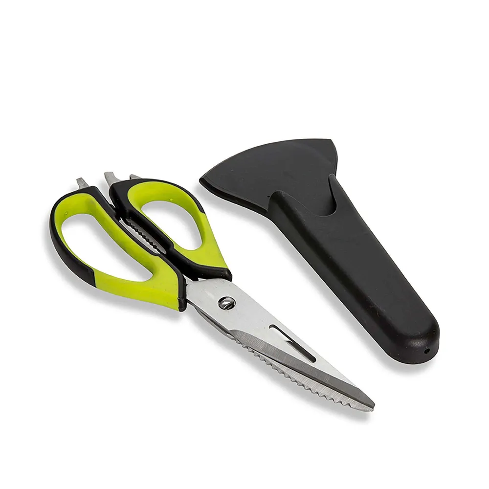 KSP 7-In-1 Multi-Function 9" Multi Purpose Scissors W/Sheath (Asstd.)