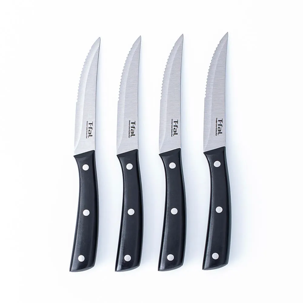 T-Fal Millenium Steak Knife - Set of 4 (Black/Stainless Steel)