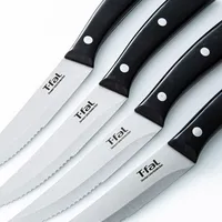 T-Fal Millenium Steak Knife - Set of 4 (Black/Stainless Steel)