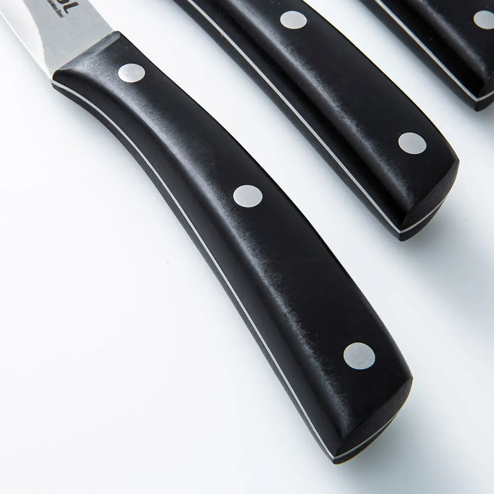 T-Fal Millenium Steak Knife - Set of 4 (Black/Stainless Steel)