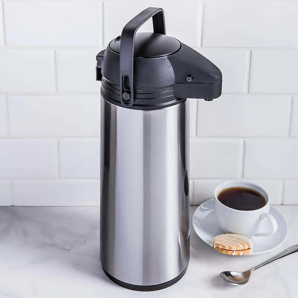 KSP Hilton Insulated Thermal Pump Carafe (Black/Stainless Steel)