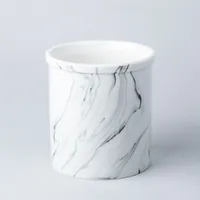 KSP Marble Porcelain Utensil Jar Jumbo (White/Grey) 17 cm dia. x 18 cm