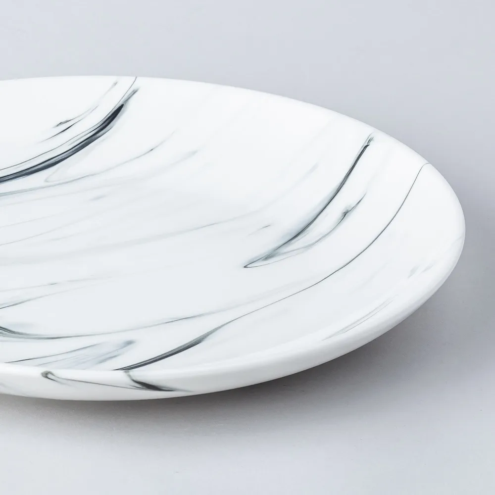 KSP Marble Porcelain Dinner Plate (White/Grey)