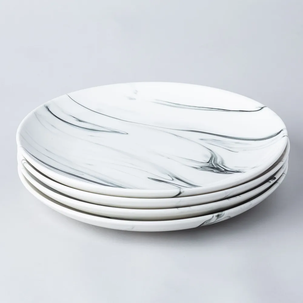 KSP Marble Porcelain Dinner Plate (White/Grey)