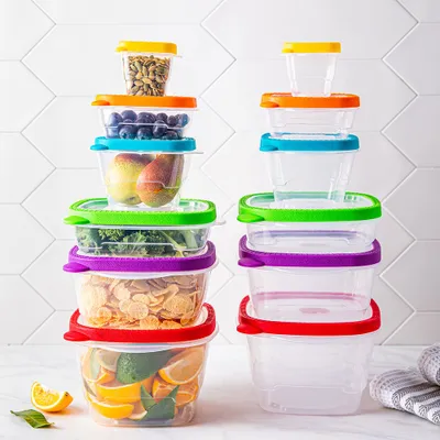 KSP Fresh Seal Storage Container Combo - Set of 24 (Multi Colour)