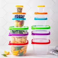 KSP Fresh Seal Storage Container Combo - Set of 24 (Multi Colour)