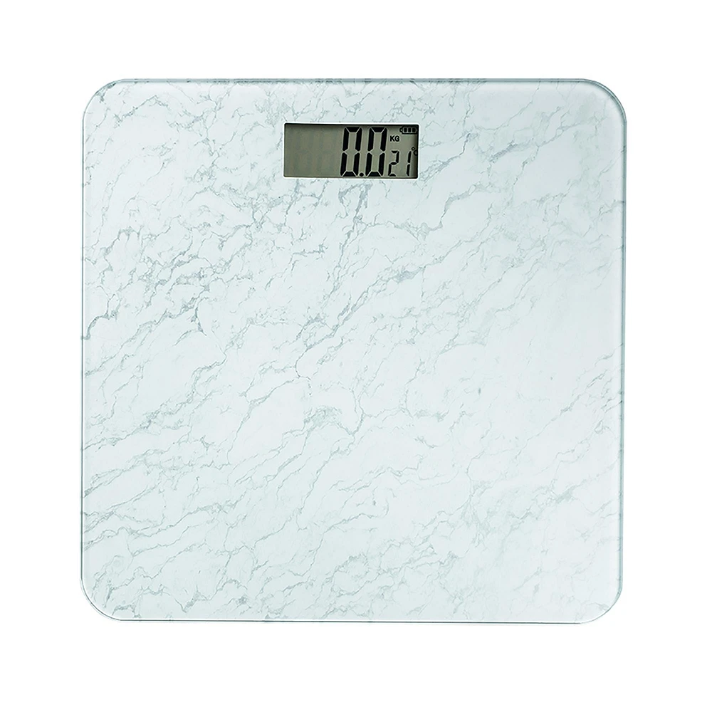 KSP Verra Glass 'Marble' Digital Bathroom Scale (White)