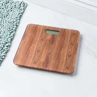 KSP Verra Glass 'Wood Grain' Digital Bathroom Scale (Natural)
