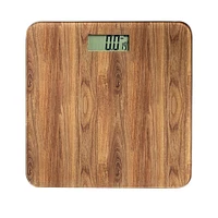 KSP Verra Glass 'Wood Grain' Digital Bathroom Scale (Natural)