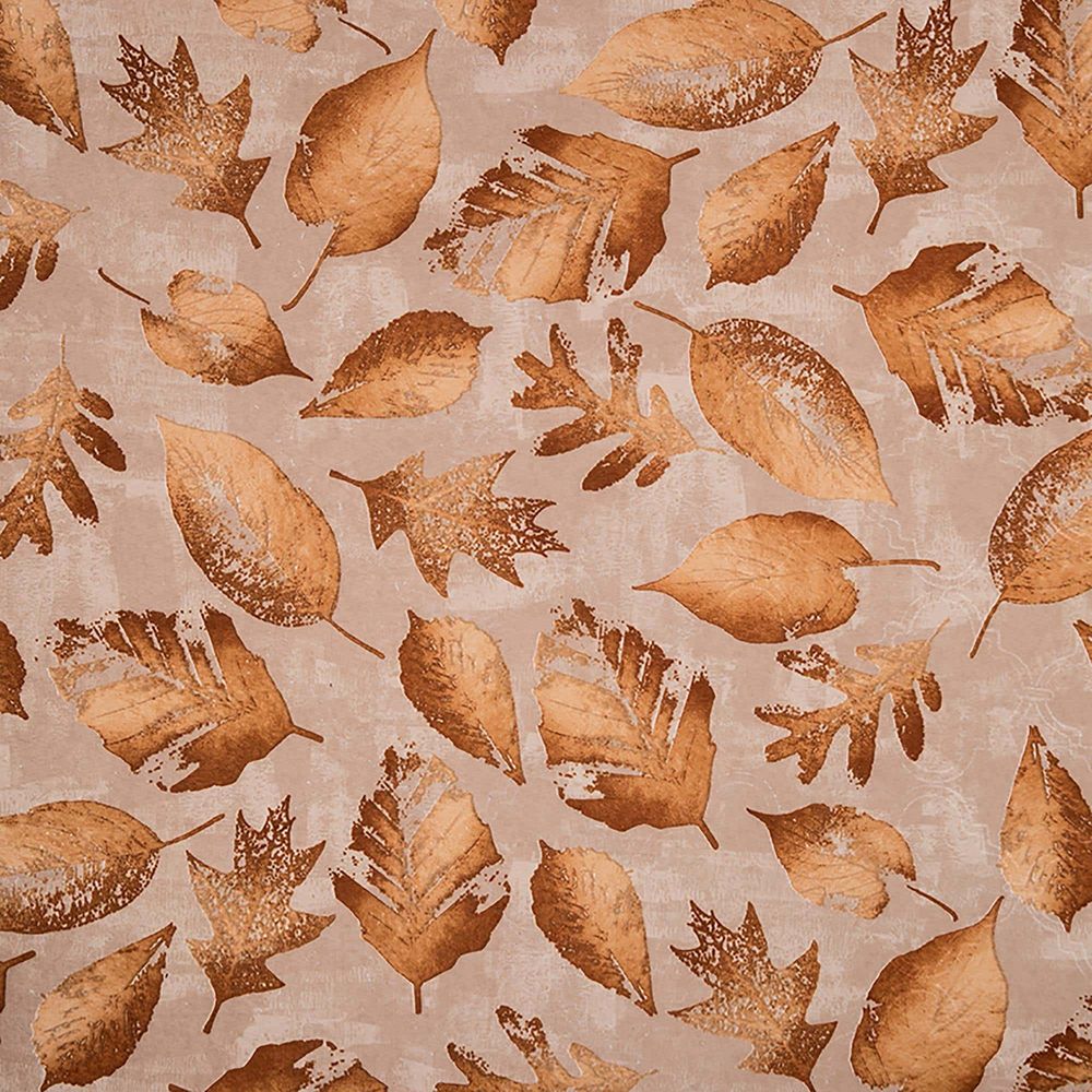 Easycare Printed 'Subtle Leaves' Polyester Tablecloth 58"x94" (Beige)