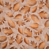 Easycare Printed 'Subtle Leaves' Polyester Tablecloth 58"x94" (Beige)