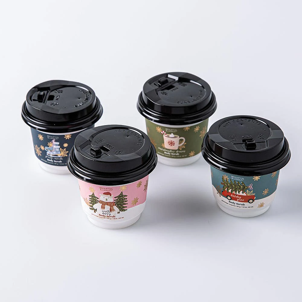 Upper Canada Christmas 'Coffee Cup' Body Scrub - Set of 4