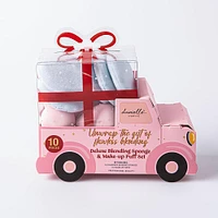 Upper Canada Danielle Christmas 'Pink Truck' Makeup Sponge & Puff S/10