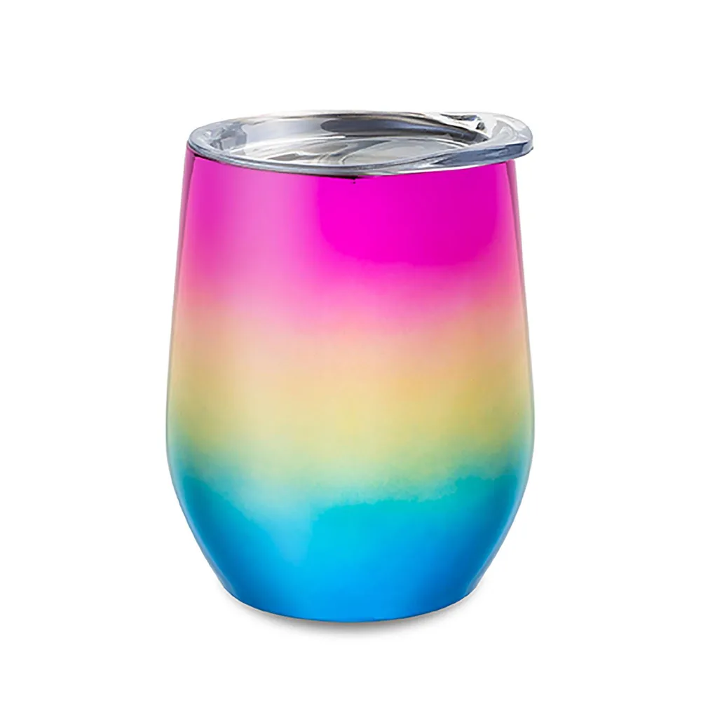 KSP Vino 'Unicorn' Double Wall Stemless Wine (Multi Colour)