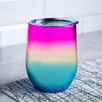 KSP Vino 'Unicorn' Double Wall Stemless Wine (Multi Colour)