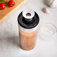 KSP Fresh Mix Glass Salad Dressing Bottle (Stainless Steel)