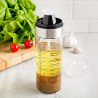 KSP Fresh Mix Glass Salad Dressing Bottle (Stainless Steel)