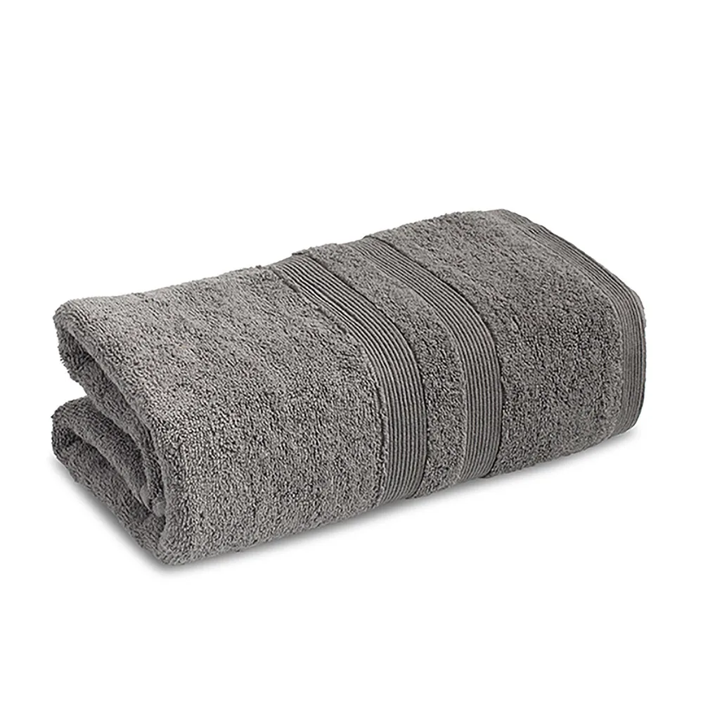 Moda At Home Allure Turkish Cotton Bath Towel (Dark Grey)