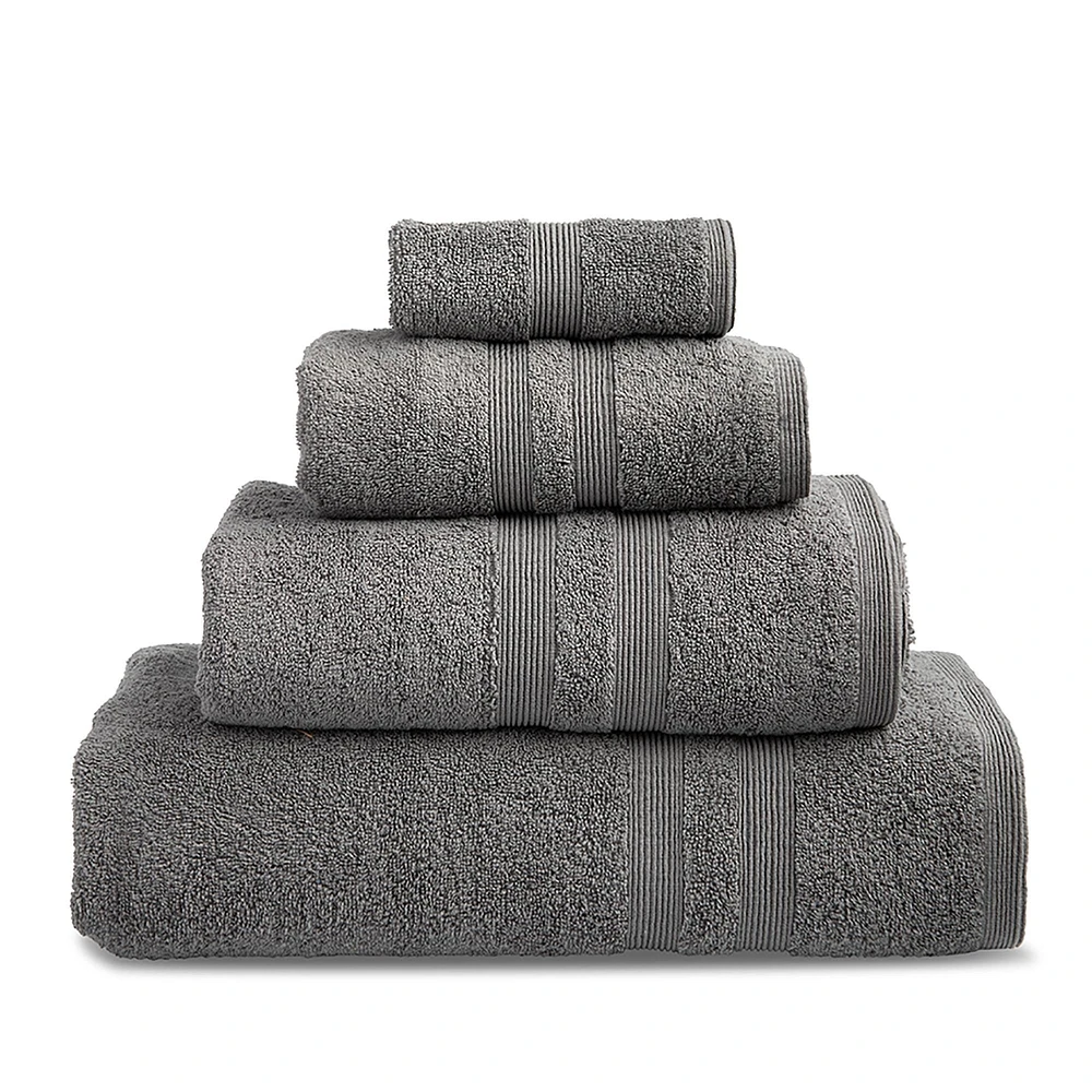 Moda At Home Allure Turkish Cotton Bath Towel (Dark Grey)