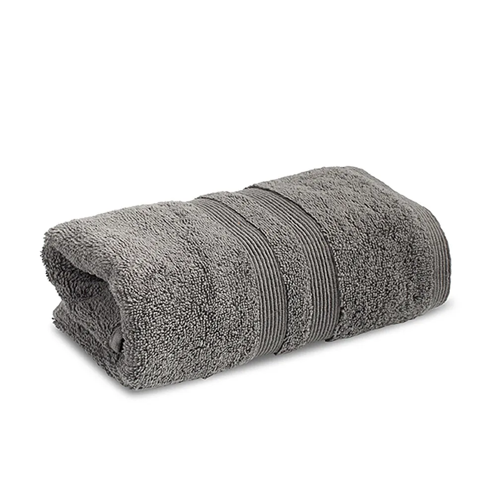 Moda At Home Allure Cotton Hand Towel (Dark Grey)