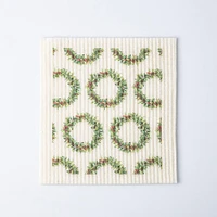 Harman Christmas 'Wreath' Reusable Sponge Cloth (Multi Colour)