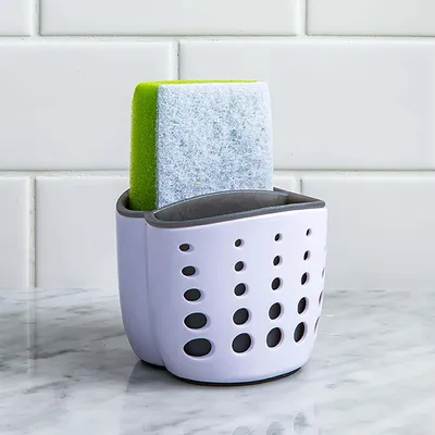 Casabella Sink Sider Double Sponge Holder (White/Grey)