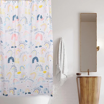 Splash Peva 'Happy Rainbow' Shower Curtain (Multi Colour)