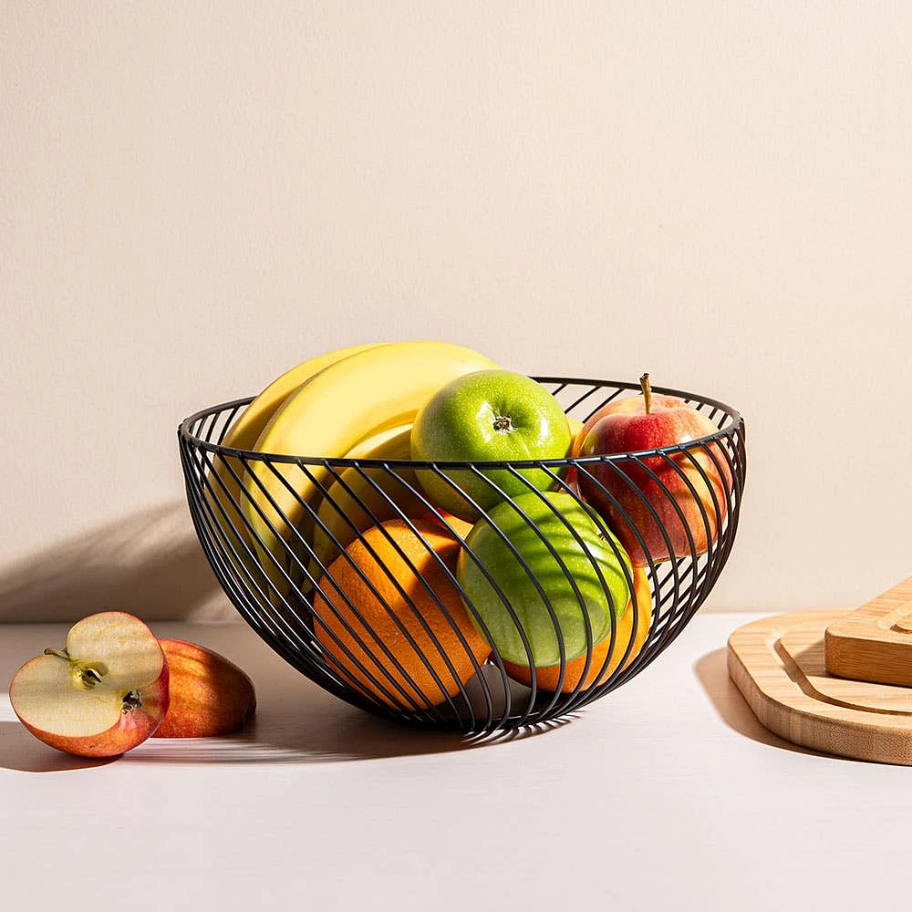 KSP Natura Wire Fruit Basket (Black)