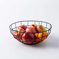 KSP Natura Bamboo & Wire Fruit Basket (Black/Natural)
