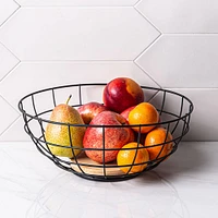 KSP Natura Bamboo & Wire Fruit Basket (Black/Natural)
