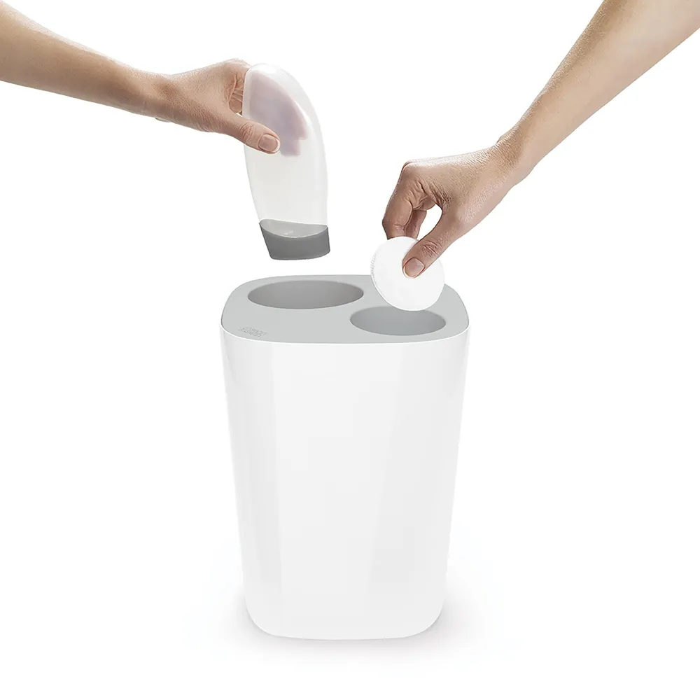 Joseph Joseph Smart Bath Waste & Recycling Can (8L)