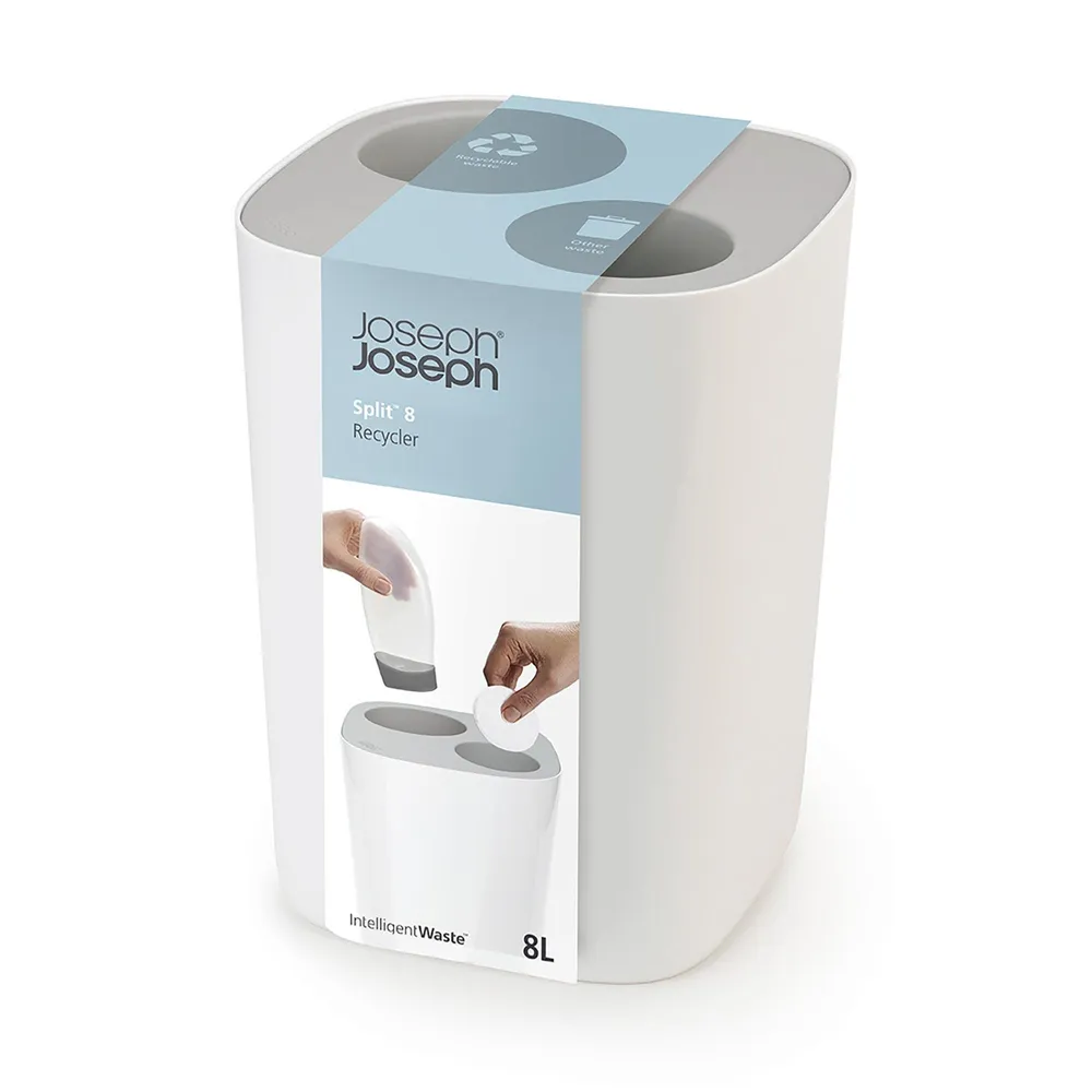 Joseph Joseph Smart Bath Waste & Recycling Can (8L)