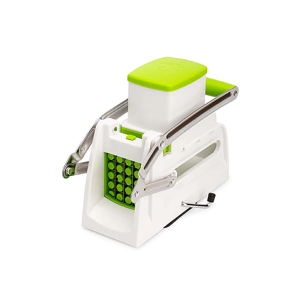 Starfrit 3-In-1 Pro Fry Cutter and Cuber (White/Green)