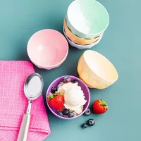 KSP Colour Fun Melamine Ice Cream Bowl - Set of 6 (Multi Pastel)